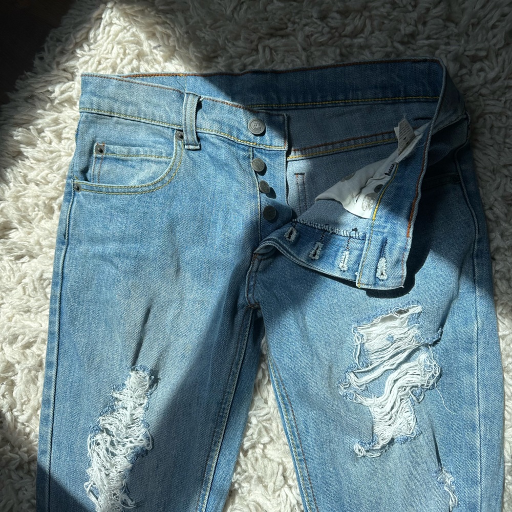 Cheap Monday Destroyed Denim Jeans